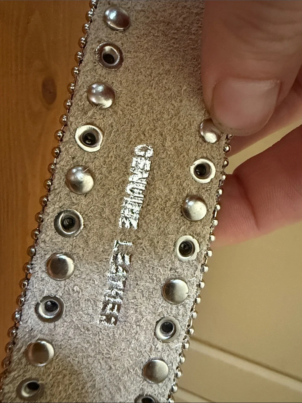 Nocona Studded Leather Western Belt – Crystal Detail – NWT